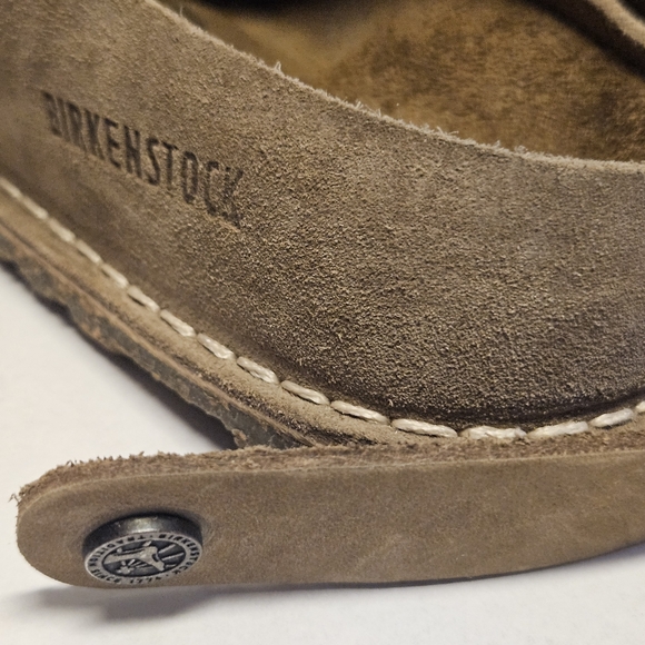 Birkenstock LUTRY PREMIUM SUEDE SLIDES Clogs Taupe EU 41 Women 10 / Men 8 READ - Picture 4 of 8